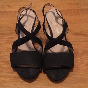 Rockport Black Wedge Sandal